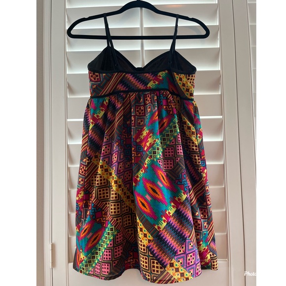 Abstract print multicolor dress - Picture 2 of 3
